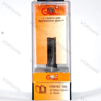 Фреза ГЛОБУС 1000 пазовая прямая d12 D10 L60 h30 Z2
