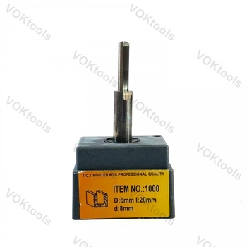 Фреза ГЛОБУС 1000 пазовая прямая d8 D6 L58 h20 Z2
