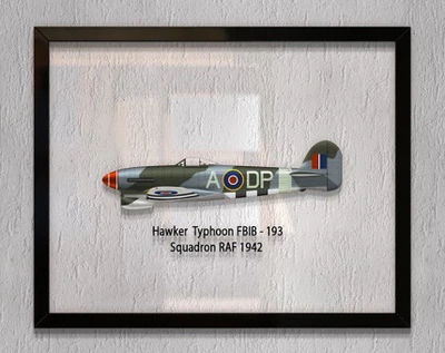Принт на стекле Artel «Истребитель Hawker Typhoon 193 Эскадрилья 1942 год» 46 x 36см