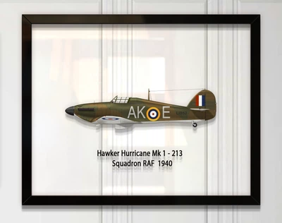 Принт на стекле Artel «Истребитель Hawker Hurricane Mk 1 213 Эскадрилья 1940 год» 50 x 40см