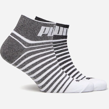 Набор мужских носков хлопковых Puma Unisex Quarter 101002001022 39-42 2 пары Серый/Черный/Белый (8718824798493)