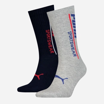 Набор носков Puma Men Logo Classic Sock 102003001023 39-42 р 2 пары Тёмно-синий/Серый (8718824798790)