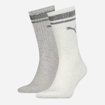Набор носков Puma Crew Regular Stripe Unisex 261058001002 39-42 р 2 пары Светло-серый (8718824801056)