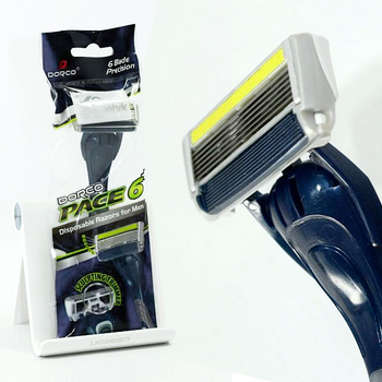 Чоловічий одноразовий станок для гоління Dorco Pace 6 Plus + тример (3033)