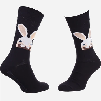 Шкарпетки чоловічі бавовняні Disney Lapins Cretins 93153261-5 43-46 Чорні (3349610010939)