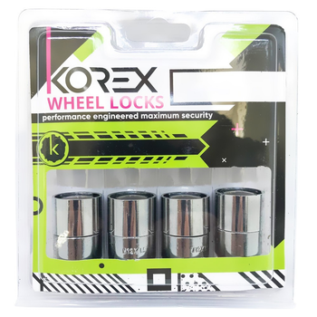 Секретные гайки на колеса Korex М12x1.5x36 Конус Вращающееся кольцо Ключ 19-21 (Daihatsu Hyundai Fiat Ford Kia Mazda Mitsubishi Toyota)
