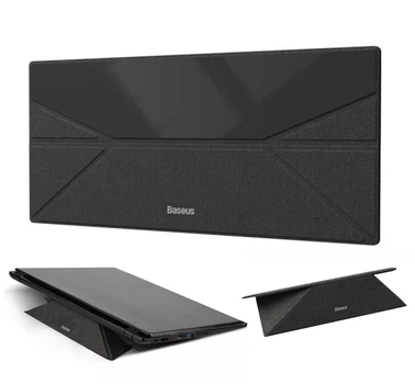 Ультратонка складана підставка для ноутбука Baseus Sharklet Laptop Stand, магнітна, 11"-17", чорна