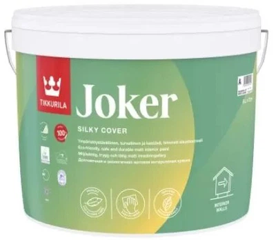 Farba odporna na mycie Tikkurila Joker matowa ekologiczna 9 l Biała (6408070031643)