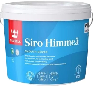 Farba matowa wodna Tikkurila Siro Himmeä do sufitów 9 l Biała (6408070012130)