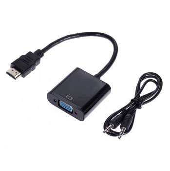 Кабель переходник HDMI to VGA адаптер с аудио