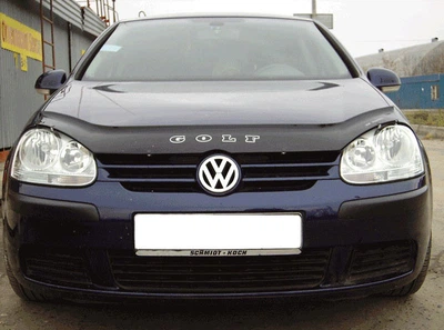 Дефлектор капота Volkswagen Golf 5 2003-2008 с логотипом Vip Tuning