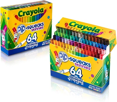 Набор маркеров Crayola Pip-Squeaks Skinnies Washable Markers, 64 шт (588764)
