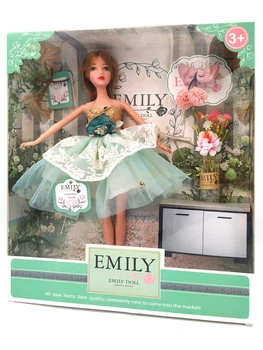 Кукла Эмили Emily Fashion Classics шатенка в платье с высокой детализацией 30см вид 12