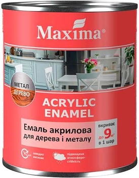 Эмаль акриловая для дерева и металла Maxima 0.75 л Кофе с молоком шелковисто-матовая (4823083310585)
