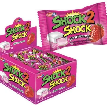 Жевательная резинка Shock Shock ШОК-ШОК 100 шт КЛУБНИКА
