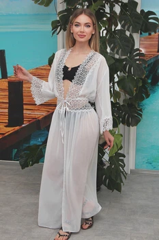 Пляжна туніка халат Fleur Lingerie ЛУІЗІАН 52 білий