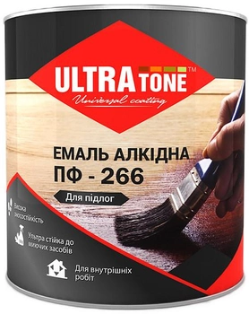 Эмаль алкидная ULTRA Tone ПФ-266 для пола 0.9 кг Желто-коричневая (707882)