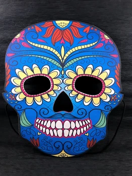 Маска Maskarad Хеллоуин 5564 Синий череп