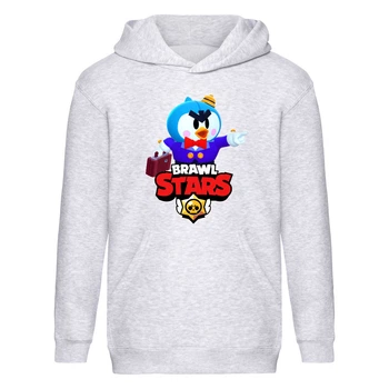 Худи детская Brawl Stars Mr.P. (Бравл Старс Мистер П) серая (BRS gry) 140 см