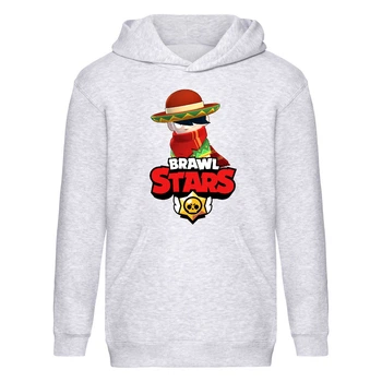 Худи детская Brawl Stars Edgar Quickdraw (Бравл Старс Эдгар Молниеносный) серая (BRS gry) 128 см