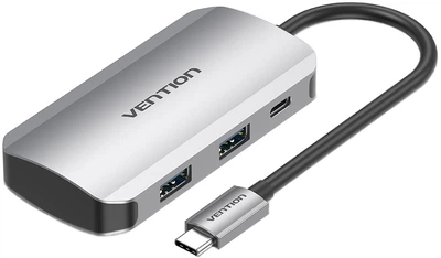 USB-хаб Vention Hub 5-in-1 USB 3.1 Type-C — USB 3.0x4 / PD 100 W (TNBHB)