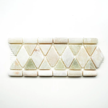 Мозаїка з натурального каменю Amera Mosaic - 2 White 10x25.5 ціна за 1 шт