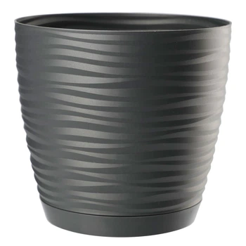 Горшок для цветов Form-Plastic Sahara мини-17 2,4 л антрацит с подставкой (3030-014)