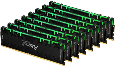 Оперативная память Kingston Fury DDR4-3200 262144MB PC4-25600 (Kit of 8x32768) Renegade RGB 2Rx8 Black (KF432C16RBAK8/256)