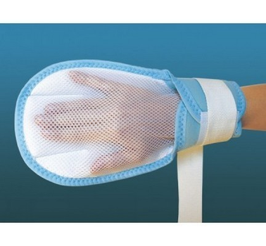 Универсальная защитная рукавичка с фиксирующими лентами с застежкой Velcro и нейлоновым кольцом Medicare System размер М