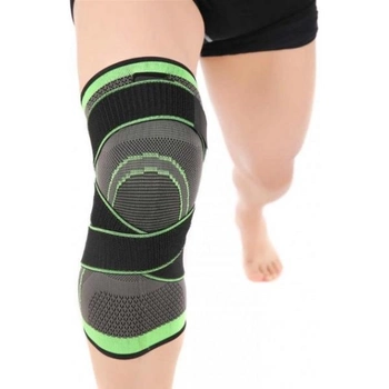 Бандаж колінного суглоба ALLS WN-26 Захист коліна еластичний на липучках Сірий