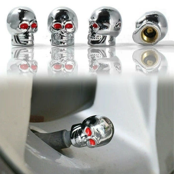 Ковпачки на ніпель Череп Alitek Silver Skull (4 шт) (67150)