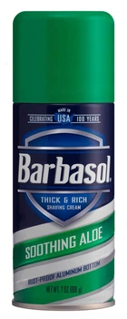 Крем-піна для гоління Barbasol Soothing Aloe Shaving з алое для сухої шкіри 198 г (051009007743)