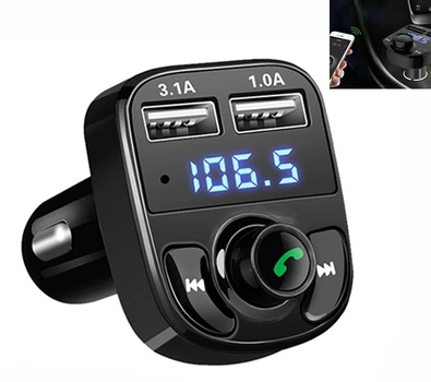 FM-трансмітер модулятор зарядний пристрій USB в прикурювач (436272)