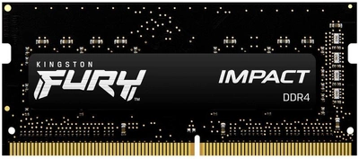 Оперативная память Kingston Fury SODIMM DDR4-3200 16384MB PC4-25600 Impact Black (KF432S20IB/16)