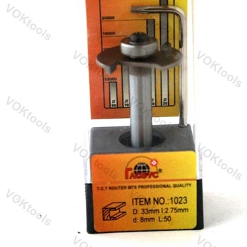 Фреза ГЛОБУС 1023 кромочная фальцевая d8 D33 h2.75
