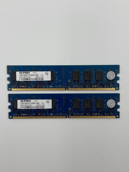 Оперативная память Elpida DIMM 4Gb (2*2Gb) DDR2 2Gb 800MHz PC2 6400U CL6 (EBE21UE8AFFA-8G-F) Б/У