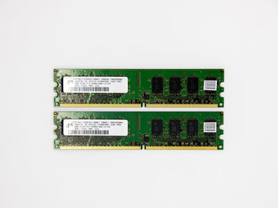 Оперативная память Micron DIMM 4Gb (2*2Gb) DDR2 800MHz PC2-6400 CL6 (MT16HTF25664AY-800E1) Refurbished