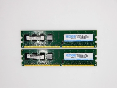 Оперативная память Edge DIMM 4Gb (2*2Gb) DDR2 800MHz PC2-6400 CL6 (2GN581608) Б/У