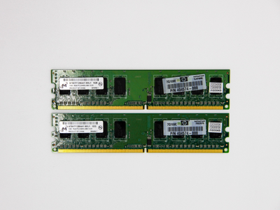 Оперативная память Micron 2Gb (2*1Gb) DDR2 800MHz PC2-6400 CL6 (MT8HTF12864AY-800J1) Refurbished