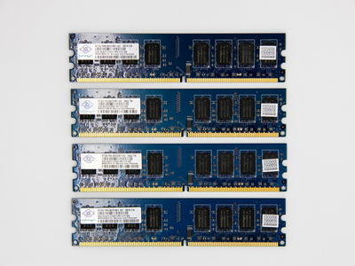 Оперативная память Nanya DIMM 8Gb (4*2Gb) DDR2-800MHz PC2-6400 CL6 (NT2GT64U8HD0BY-AD) Б/У