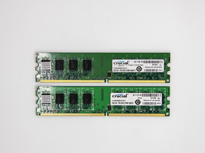 Оперативная память Micron DIMM 4Gb (2*2Gb) DDR2-800MHz PC2-6400 CL6 (CT25664AA800.M16FH) Refurbished