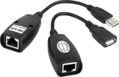 Подовжувач Voltronic USB 2.0 сигналу по F/UTP до 50 метрів, RJ-45 to AM + RJ-45, Blister Q100 (2000000085173)