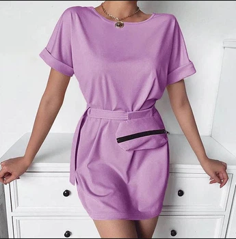 Fashions • Летнее платье с сумочкой Амбер Fashions 50-52 лиловый (9410-фг)