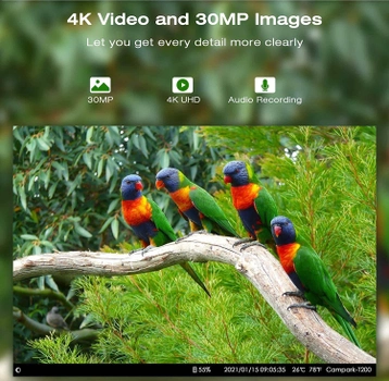 APP / 4G фотоловушка HC810Pro Live (30Mp, Облако, Онлайн видео) (990)