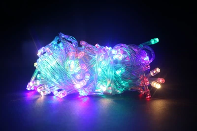 Гирлянда с прозрачным проводом 100LED 9 м Мультицветная