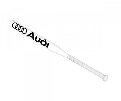 Бейсбольная бита Avtobita Audi Белая с белой ручкой + Чехол