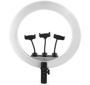 Кольцевая LED лампа Remote BrownBox LZ18-450CW 45см 48 Вт white/black