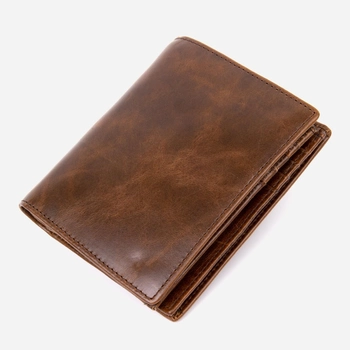 Мужское портмоне кожаное Vintage Коричневое (leather-20432)