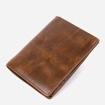 Мужское портмоне кожаное Vintage Коричневое (leather-20432)