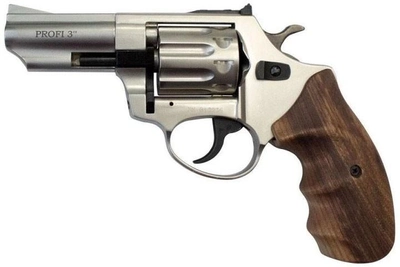 Револьвер под патрон Флобера PROFI-3" сатин/бук + в подарок Патроны Флобера 4 мм Sellier&Bellot Sigal (50 шт )+ Кобура оперативная для револьвера универсальная + Оружейная чистящая смазка-спрей XADO